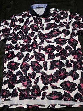 Greyson Clothiers Bermuda Floral Polo in the Arctic colorway